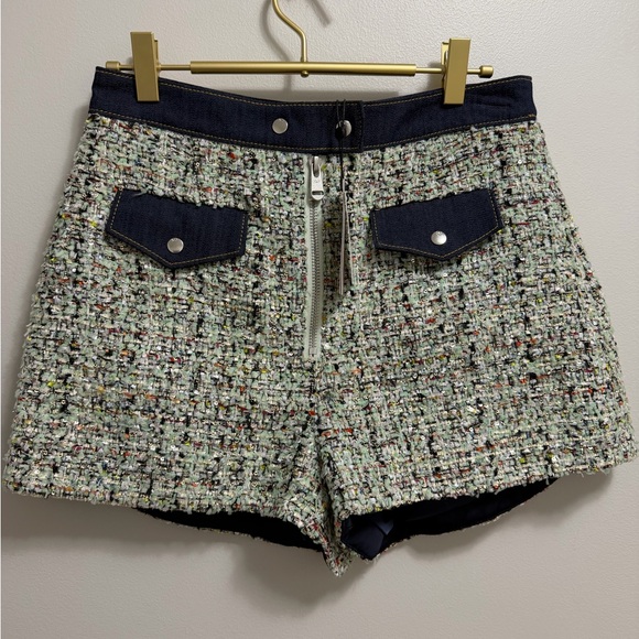 CINQ À SEPT/ NWT 
Anya Zoe Bouclé Shorts - Picture 6 of 11
